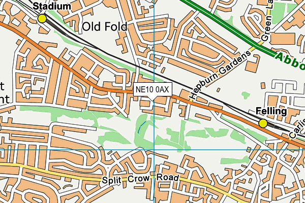 NE10 0AX map - OS VectorMap District (Ordnance Survey) NE10 0AX map - OS VectorMap District (Ordnance Survey)