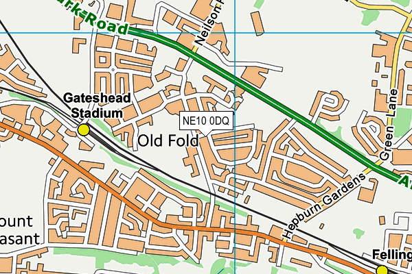 NE10 0DQ map - OS VectorMap District (Ordnance Survey) NE10 0DQ map - OS VectorMap District (Ordnance Survey)