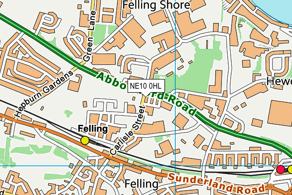 NE10 0HL map - OS VectorMap District (Ordnance Survey) NE10 0HL map - OS VectorMap District (Ordnance Survey)