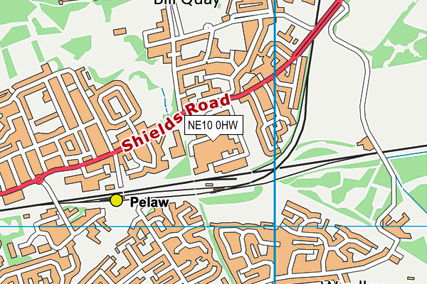 NE10 0HW map - OS VectorMap District (Ordnance Survey)