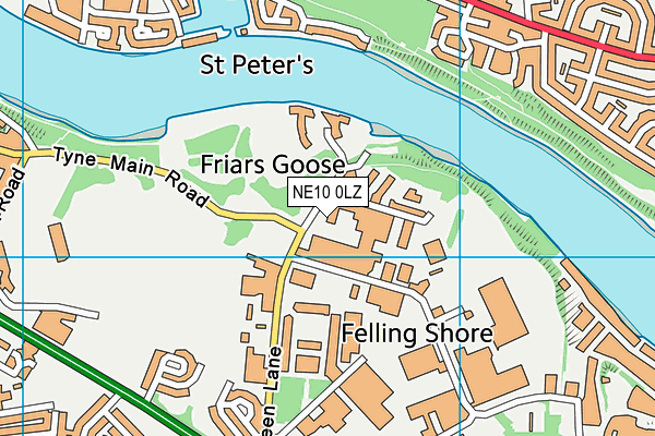 NE10 0LZ map - OS VectorMap District (Ordnance Survey)