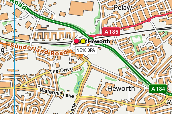 NE10 0PA map - OS VectorMap District (Ordnance Survey) NE10 0PA map - OS VectorMap District (Ordnance Survey)