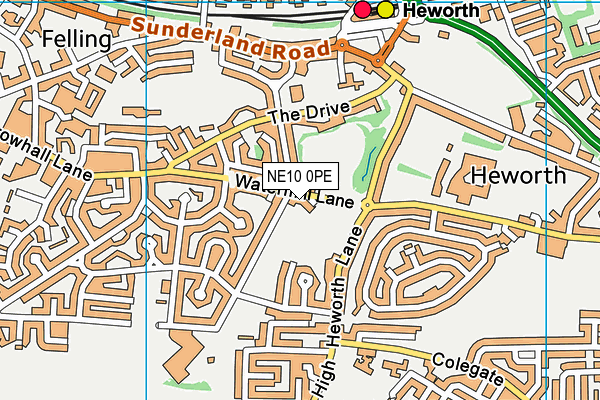 NE10 0PE map - OS VectorMap District (Ordnance Survey) NE10 0PE map - OS VectorMap District (Ordnance Survey)