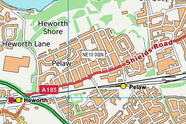 NE10 0QN map - OS VectorMap District (Ordnance Survey)