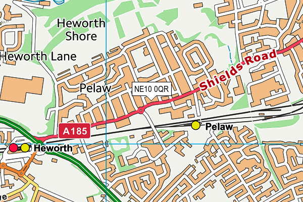 NE10 0QR map - OS VectorMap District (Ordnance Survey)