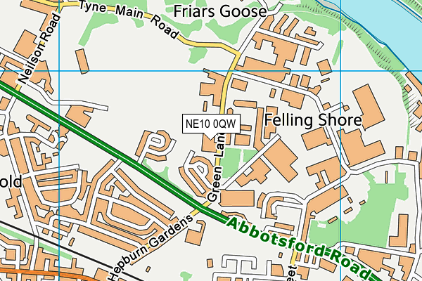 NE10 0QW map - OS VectorMap District (Ordnance Survey) NE10 0QW map - OS VectorMap District (Ordnance Survey)