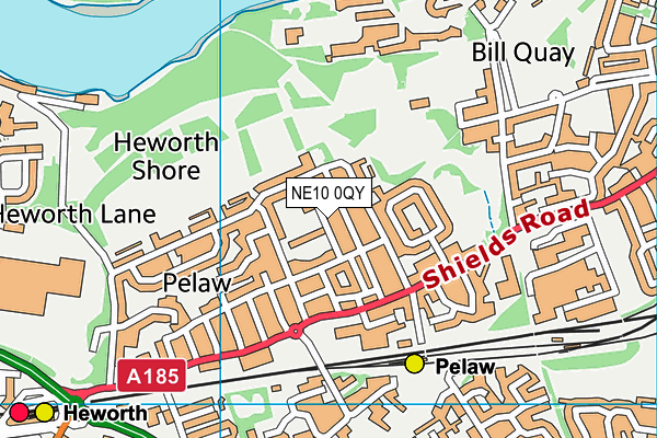 NE10 0QY map - OS VectorMap District (Ordnance Survey)