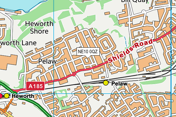 NE10 0QZ map - OS VectorMap District (Ordnance Survey)