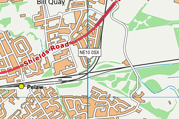 NE10 0SX map - OS VectorMap District (Ordnance Survey)