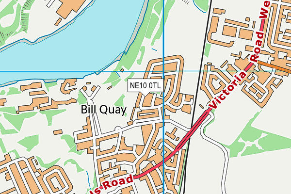 NE10 0TL map - OS VectorMap District (Ordnance Survey)
