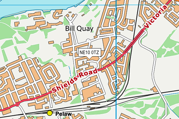NE10 0TZ map - OS VectorMap District (Ordnance Survey)
