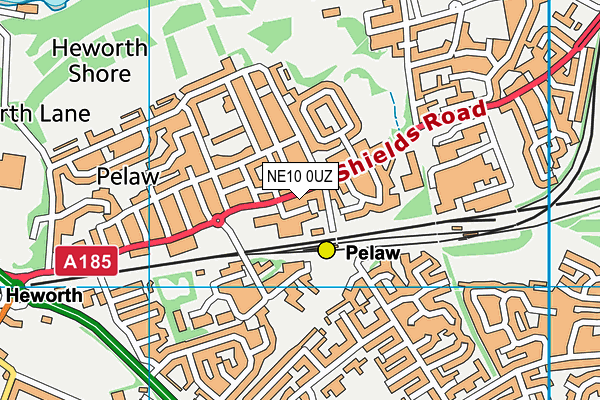 NE10 0UZ map - OS VectorMap District (Ordnance Survey)