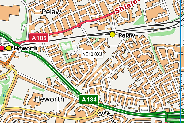 NE10 0XJ map - OS VectorMap District (Ordnance Survey)