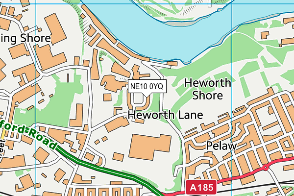 NE10 0YQ map - OS VectorMap District (Ordnance Survey)