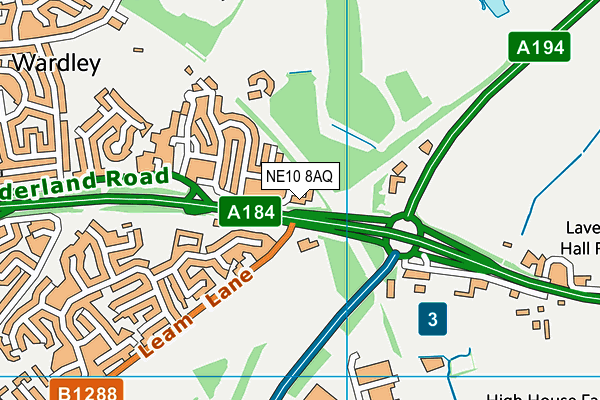 NE10 8AQ map - OS VectorMap District (Ordnance Survey)
