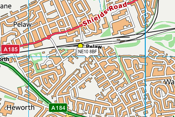 NE10 8BF map - OS VectorMap District (Ordnance Survey)
