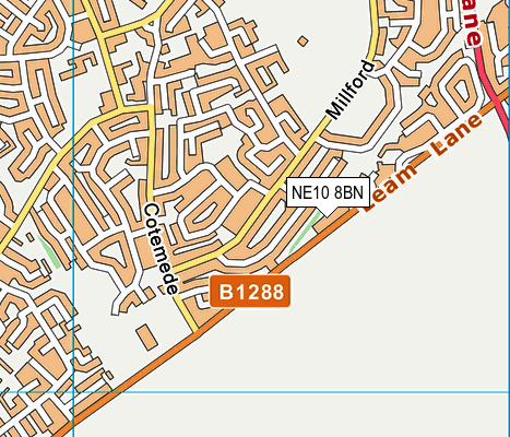 NE10 8BN map - OS VectorMap District (Ordnance Survey) NE10 8BN map - OS VectorMap District (Ordnance Survey)
