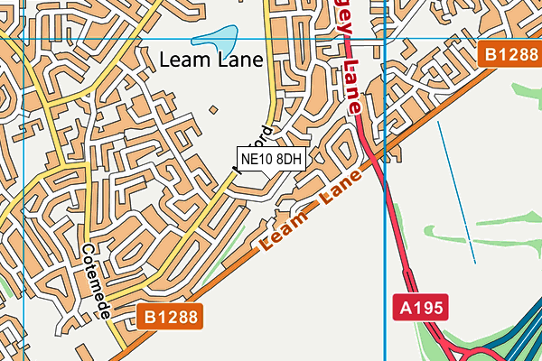 NE10 8DH map - OS VectorMap District (Ordnance Survey)