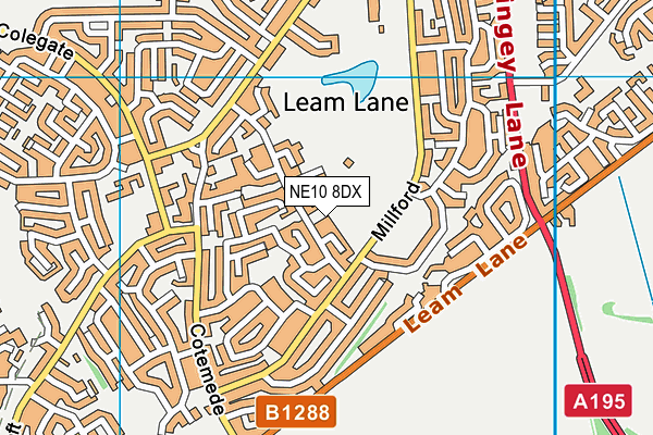 NE10 8DX map - OS VectorMap District (Ordnance Survey) NE10 8DX map - OS VectorMap District (Ordnance Survey)