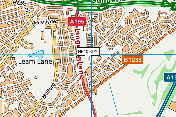 NE10 8DY map - OS VectorMap District (Ordnance Survey)