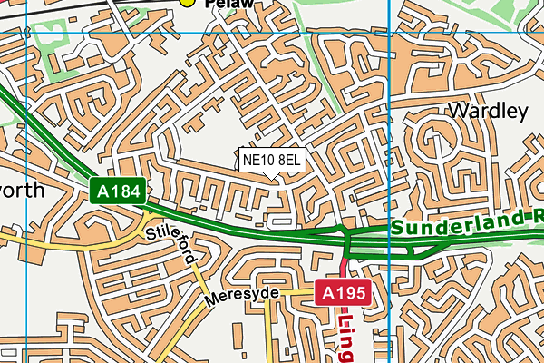 NE10 8EL map - OS VectorMap District (Ordnance Survey)