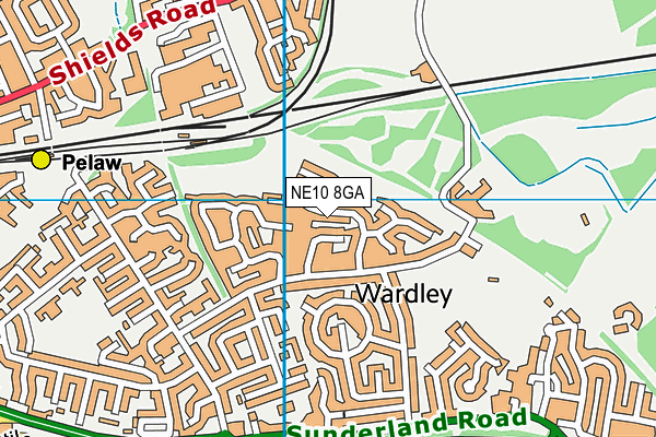 NE10 8GA map - OS VectorMap District (Ordnance Survey) NE10 8GA map - OS VectorMap District (Ordnance Survey)