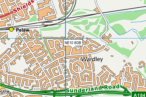 NE10 8GB map - OS VectorMap District (Ordnance Survey)