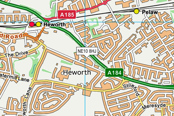 NE10 8HJ map - OS VectorMap District (Ordnance Survey) NE10 8HJ map - OS VectorMap District (Ordnance Survey)