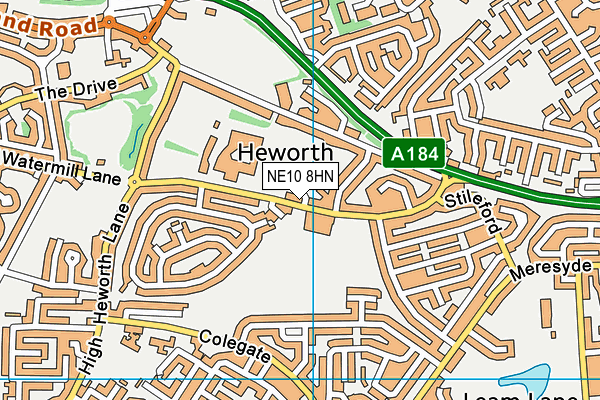 NE10 8HN map - OS VectorMap District (Ordnance Survey) NE10 8HN map - OS VectorMap District (Ordnance Survey)