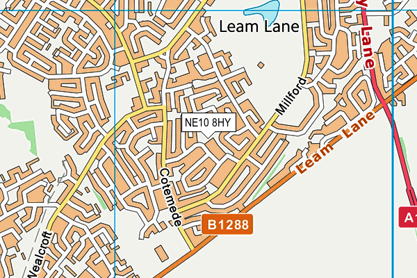 NE10 8HY map - OS VectorMap District (Ordnance Survey)