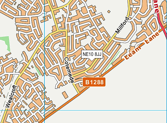 NE10 8JJ map - OS VectorMap District (Ordnance Survey) NE10 8JJ map - OS VectorMap District (Ordnance Survey)