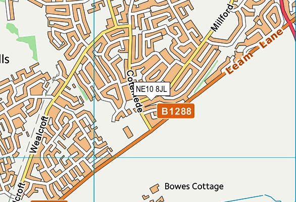 NE10 8JL map - OS VectorMap District (Ordnance Survey) NE10 8JL map - OS VectorMap District (Ordnance Survey)
