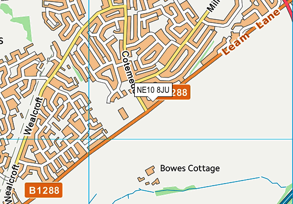 NE10 8JU map - OS VectorMap District (Ordnance Survey) NE10 8JU map - OS VectorMap District (Ordnance Survey)