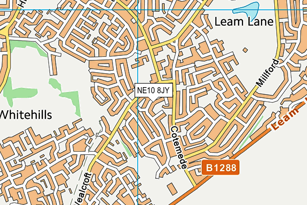 NE10 8JY map - OS VectorMap District (Ordnance Survey) NE10 8JY map - OS VectorMap District (Ordnance Survey)