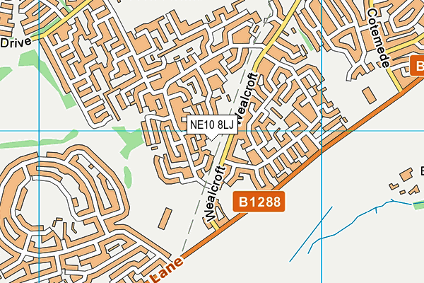 NE10 8LJ map - OS VectorMap District (Ordnance Survey) NE10 8LJ map - OS VectorMap District (Ordnance Survey)
