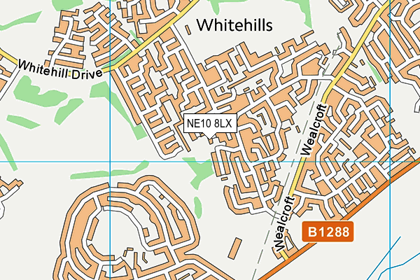 NE10 8LX map - OS VectorMap District (Ordnance Survey) NE10 8LX map - OS VectorMap District (Ordnance Survey)