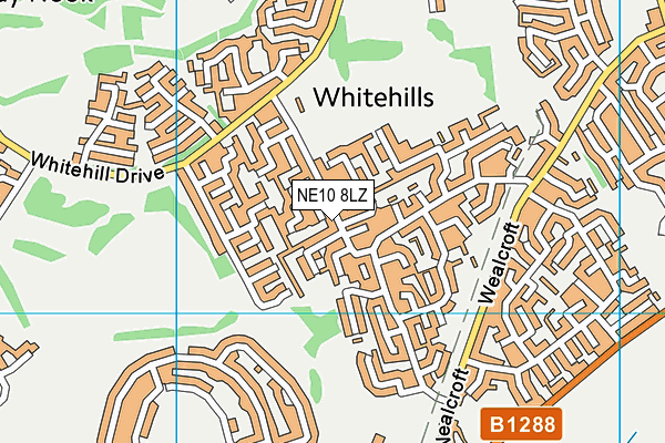 NE10 8LZ map - OS VectorMap District (Ordnance Survey)