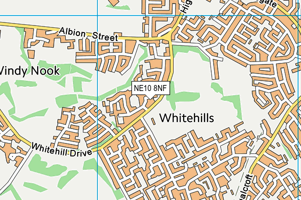 NE10 8NF map - OS VectorMap District (Ordnance Survey)