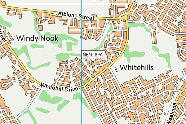 NE10 8PA map - OS VectorMap District (Ordnance Survey) NE10 8PA map - OS VectorMap District (Ordnance Survey)