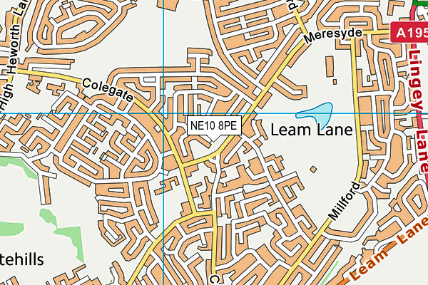 NE10 8PE map - OS VectorMap District (Ordnance Survey) NE10 8PE map - OS VectorMap District (Ordnance Survey)