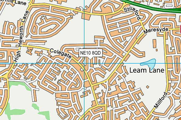 NE10 8QD map - OS VectorMap District (Ordnance Survey)