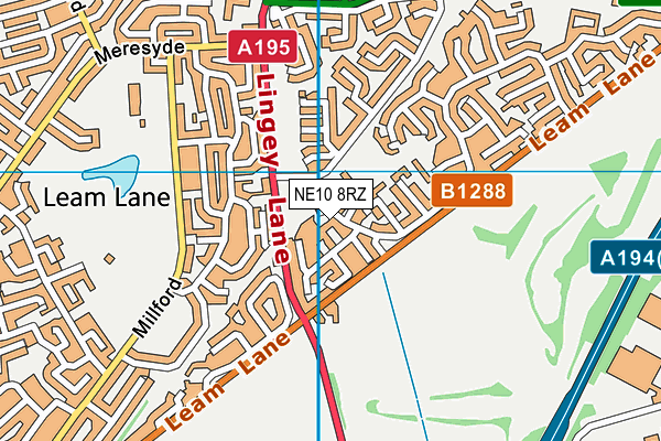 NE10 8RZ map - OS VectorMap District (Ordnance Survey)