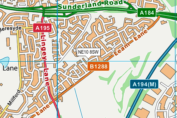 NE10 8SW map - OS VectorMap District (Ordnance Survey) NE10 8SW map - OS VectorMap District (Ordnance Survey)