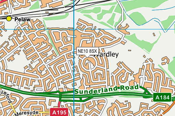 NE10 8SX map - OS VectorMap District (Ordnance Survey) NE10 8SX map - OS VectorMap District (Ordnance Survey)