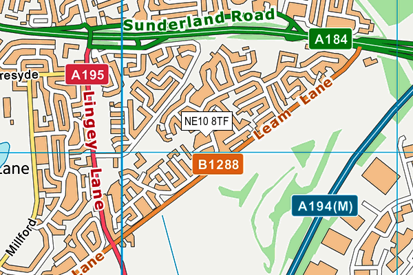 NE10 8TF map - OS VectorMap District (Ordnance Survey) NE10 8TF map - OS VectorMap District (Ordnance Survey)