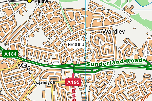 NE10 8TJ map - OS VectorMap District (Ordnance Survey) NE10 8TJ map - OS VectorMap District (Ordnance Survey)