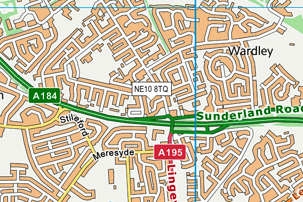 NE10 8TQ map - OS VectorMap District (Ordnance Survey) NE10 8TQ map - OS VectorMap District (Ordnance Survey)