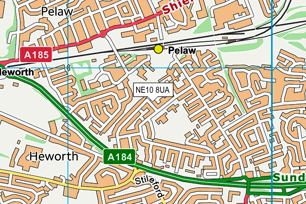 NE10 8UA map - OS VectorMap District (Ordnance Survey)