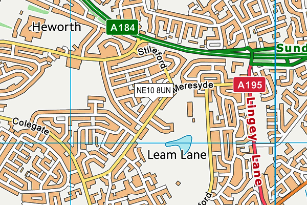 NE10 8UN map - OS VectorMap District (Ordnance Survey)