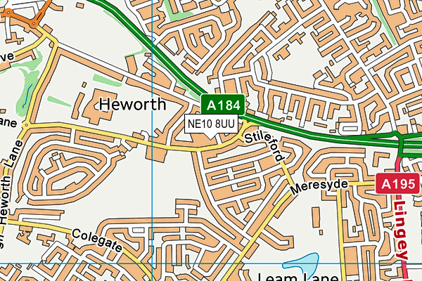 NE10 8UU map - OS VectorMap District (Ordnance Survey)